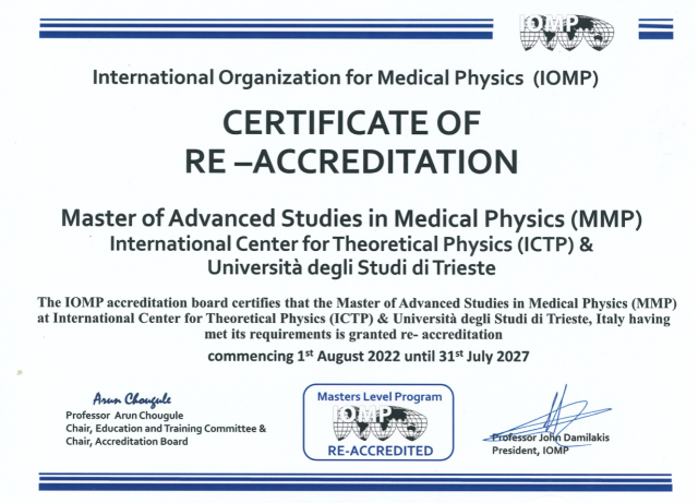 Certificate of Re-Accreditation